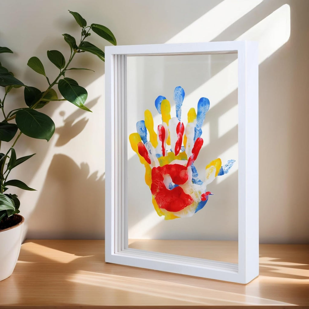 Family Handprint Keepsake Frame Kit – Layered DIY Paint Art for Parents, Kids & Meaningful Family Gifts