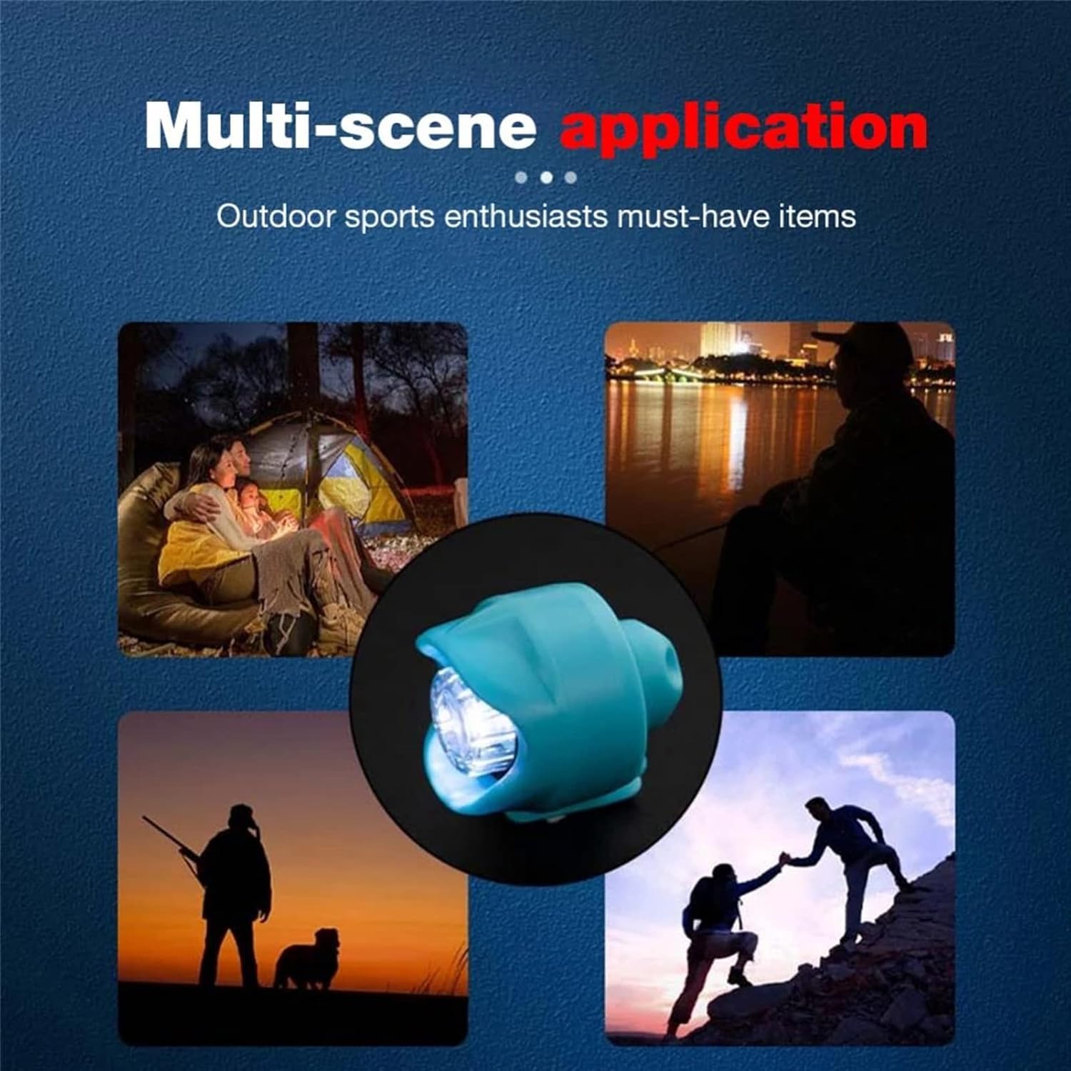 Headlights for Croc, Pack of 2 Waterproof LED Light for Shoes, Shoe Decoration Lights, Adjustable, Clogs Shoes Headlights for Camping, Hiking, Cycling, Suitable for Adults Children (Red)