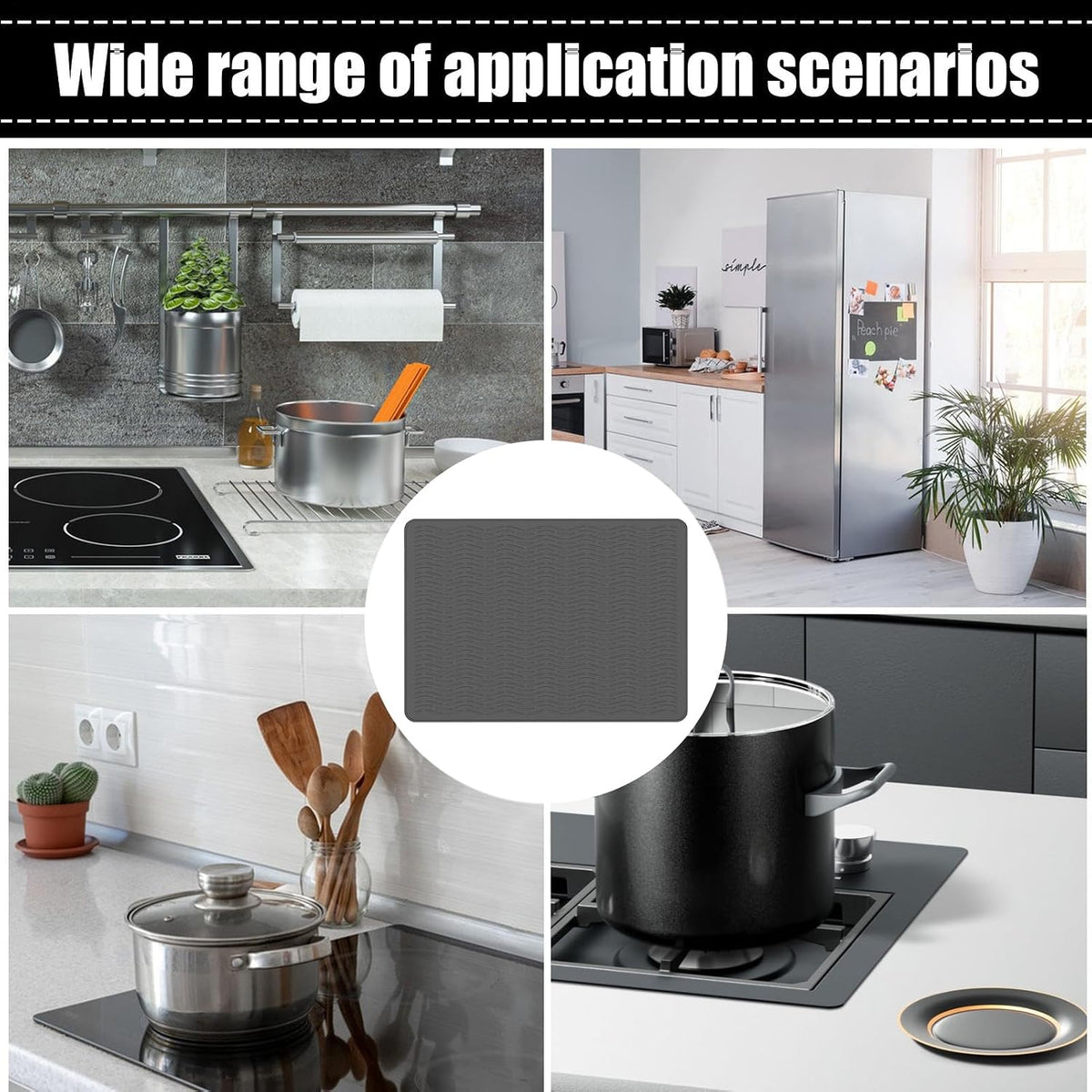 Stop Wet, Cluttered Countertops – Extra-Large Silicone Dish Drying Mat｜Raised Drainage Ridges, Non-Slip Flexible Design for Dishes, Cookware, Coffee Stations & More