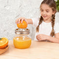 Stainless Steel Mason Jar Juicer Lid with Citrus Reamer - Manual Lemon Squeezer for Wide Mouth Jars