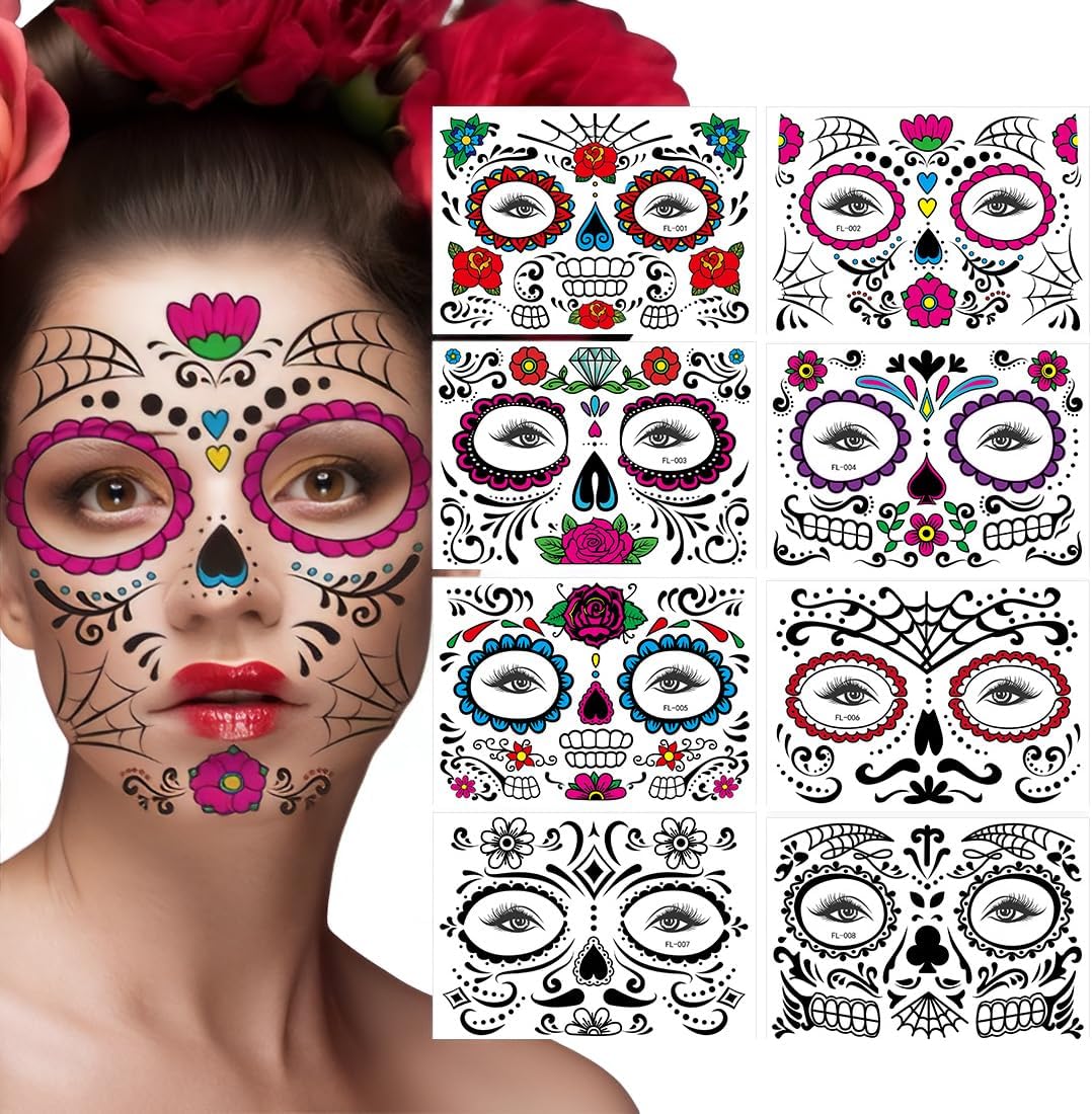 Temporary Face Tattoos for Costumes, Parties, Festivals & Photo Shoots｜One Sheet. A Whole New Character.