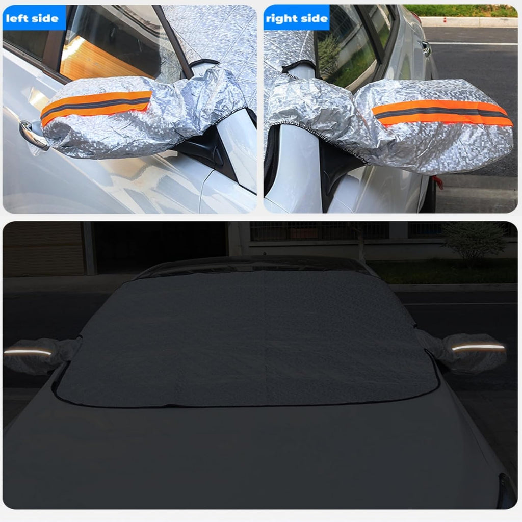 All-Season Magnetic Windshield Cover – 3-Layer Sun, Snow, Frost & Ice Shield for Sedans and SUVs