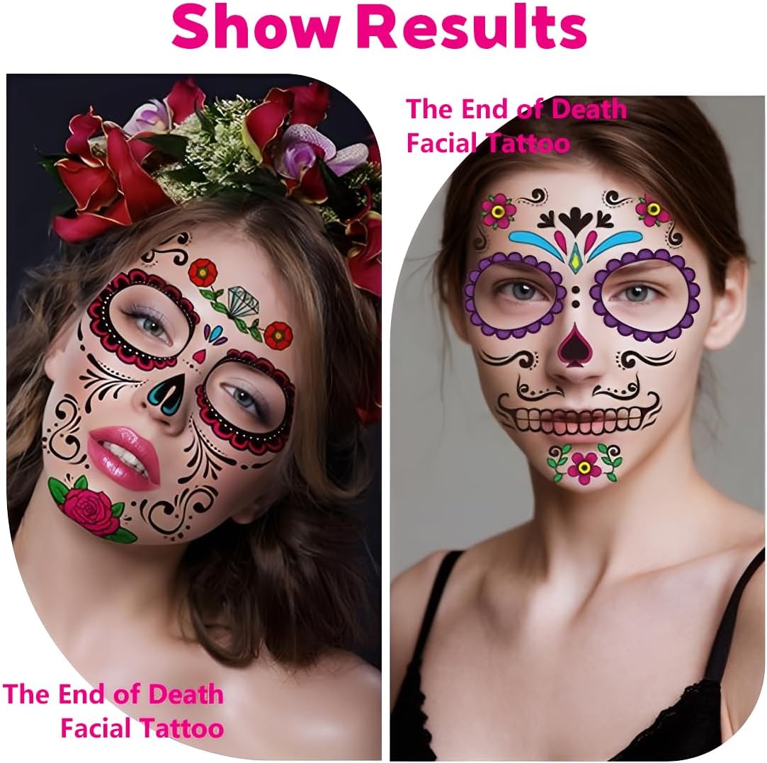 Temporary Face Tattoos for Costumes, Parties, Festivals & Photo Shoots｜One Sheet. A Whole New Character.