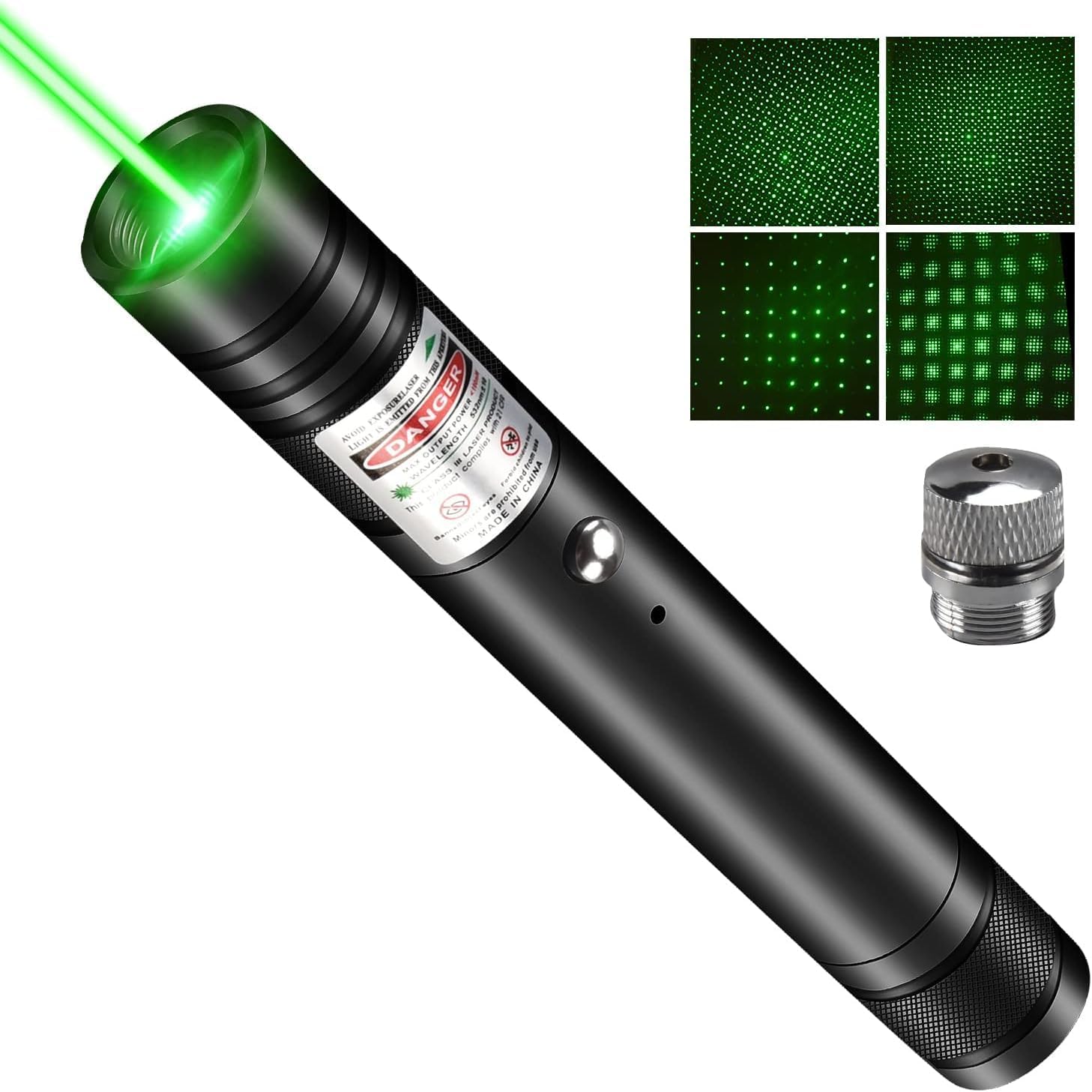 LUEIIN Green Laser Pointer for Presentations – Bright Green Laser Beam, USB Rechargeable, Lightweight Presenter Clicker for Teaching, Meetings & Conferences