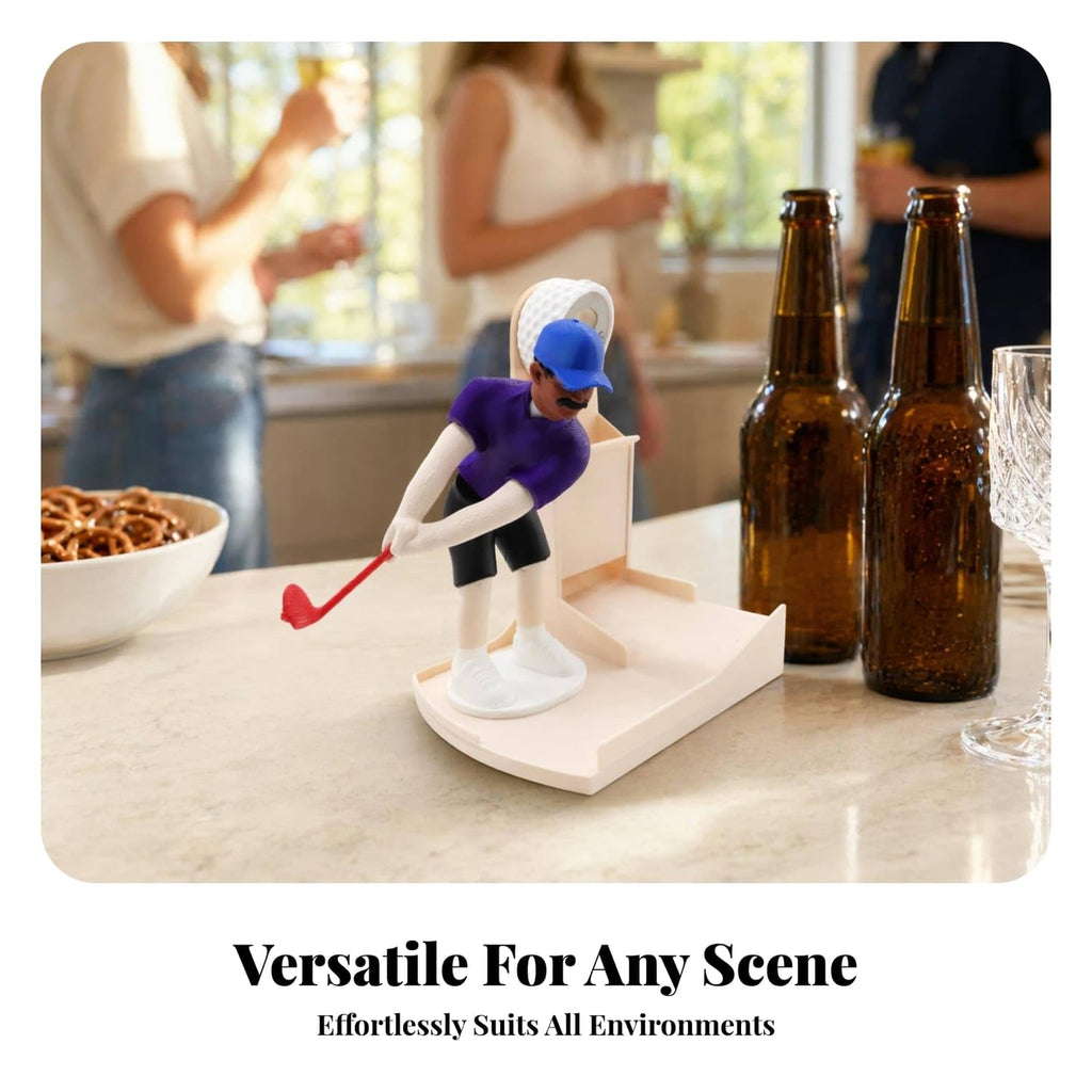 Golfer Bottle Opener Figurine – Where Desk Décor Meets the Perfect Putt