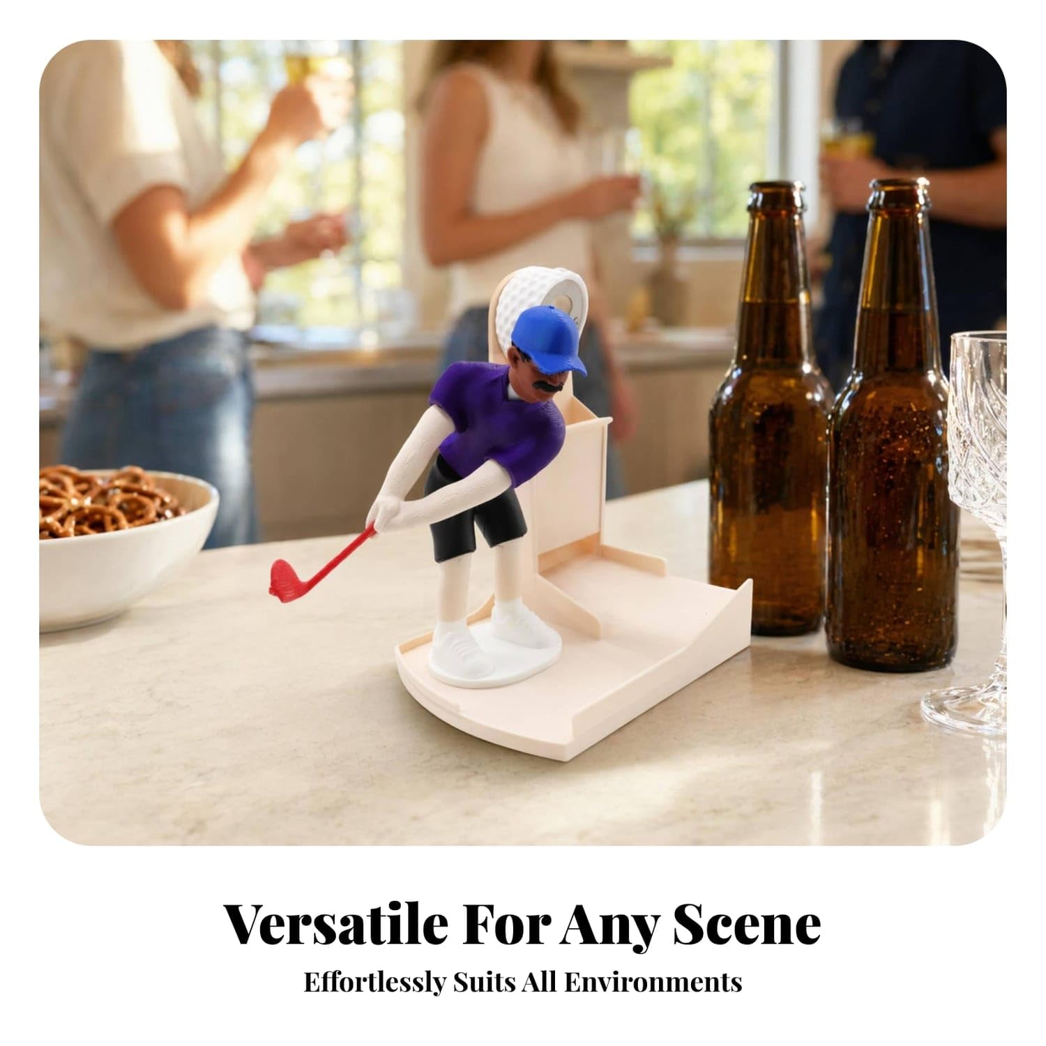 Golfer Bottle Opener Figurine – Where Desk Décor Meets the Perfect Putt