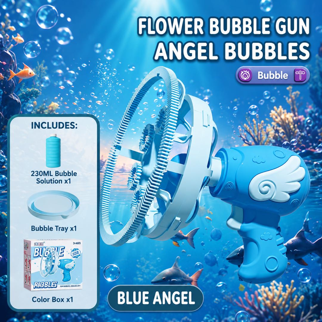 Electric Submarine Bubble Gun for Kids – Automatic Bubble Machine with Bubble-in-Bubble Effect | Outdoor Summer Toy for Boys & Girls