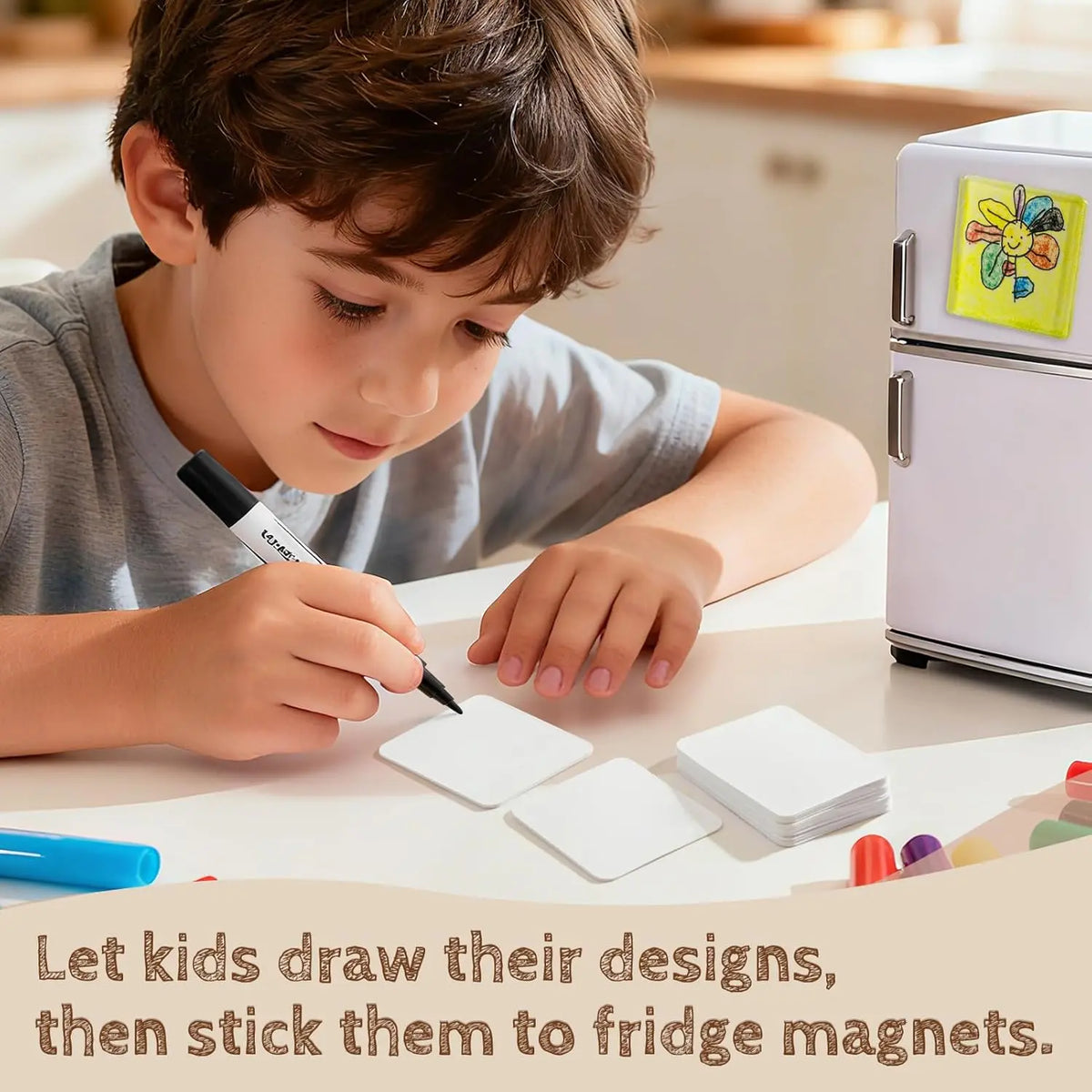 DIY Magnetic Photo Frames – 2" x 2" Clear Acrylic Fridge Magnets
