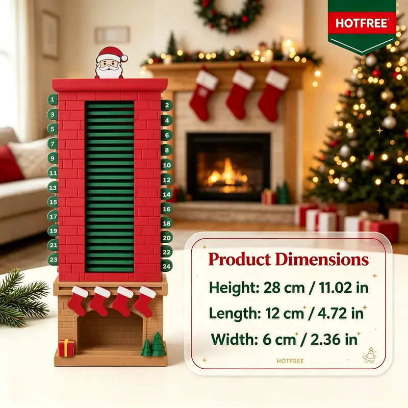 Santa Chimney Advent Calendar – 24-Day Pull-Out Christmas Countdown