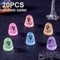 Cute Glow Ghost Miniatures – 20/50PCS Halloween Resin DIY Craft Decor