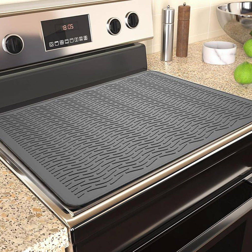 Stop Wet, Cluttered Countertops – Extra-Large Silicone Dish Drying Mat｜Raised Drainage Ridges, Non-Slip Flexible Design for Dishes, Cookware, Coffee Stations & More
