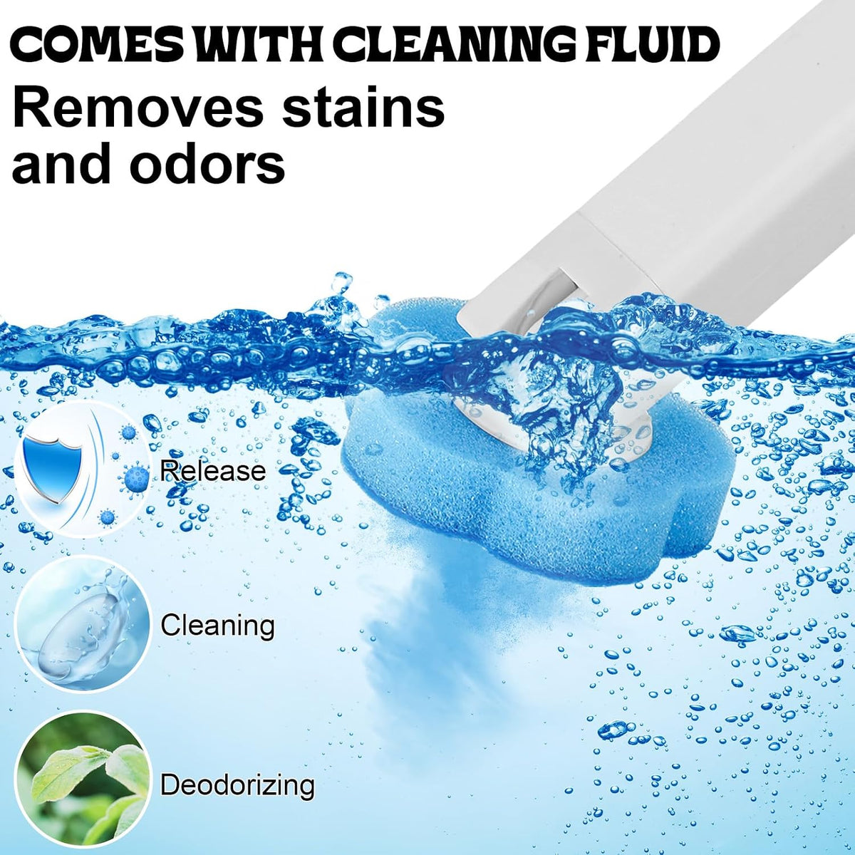 Disposable Toilet Brush Wand with Wall-Mounted Storage & 24 or 48 Blue Replacement Heads｜Clean the Toilet Without Keeping a Dirty Brush