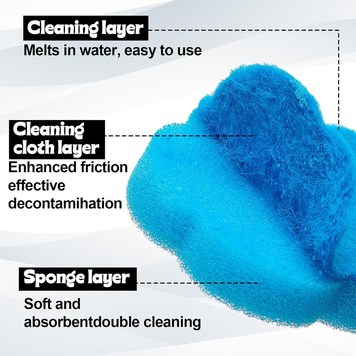 Disposable Toilet Brush Wand with Wall-Mounted Storage & 24 or 48 Blue Replacement Heads｜Clean the Toilet Without Keeping a Dirty Brush