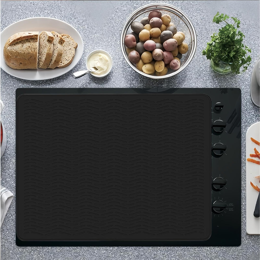 Stop Wet, Cluttered Countertops – Extra-Large Silicone Dish Drying Mat｜Raised Drainage Ridges, Non-Slip Flexible Design for Dishes, Cookware, Coffee Stations & More