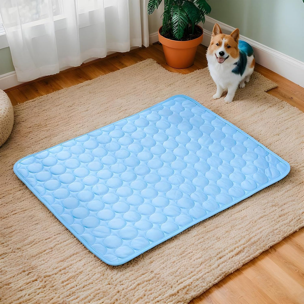 Genérico Alfombrilla Refrescante para Perros Exterior - Colchoneta Enfriadora De Seda Helada para Mascotas - Cama Manta para Descansar Y Jugar En Verano Razas Pequeñas Medianas Y Grandes