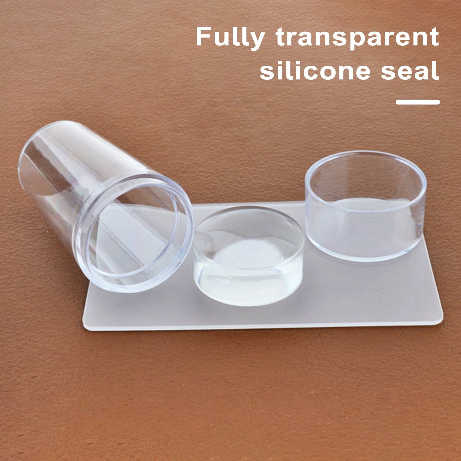 French Tip Nail Stamp - Clear Silicone Reusable Nail Art Stamper for DIY Manicure