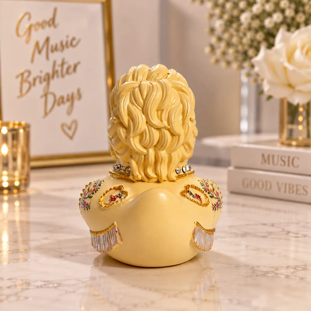 Country Music Duck Resin Figurine – Guitar Collectible Desk Decor