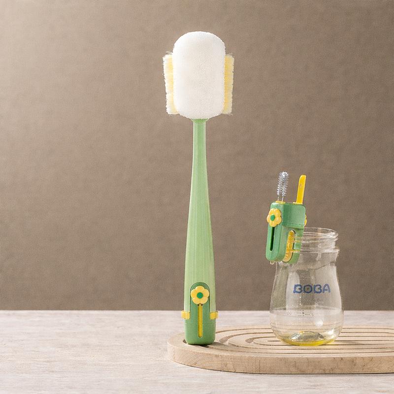 5-in-1 Bottle Cleaning Brush Set – Silicone Scrubber with Straw Brush
