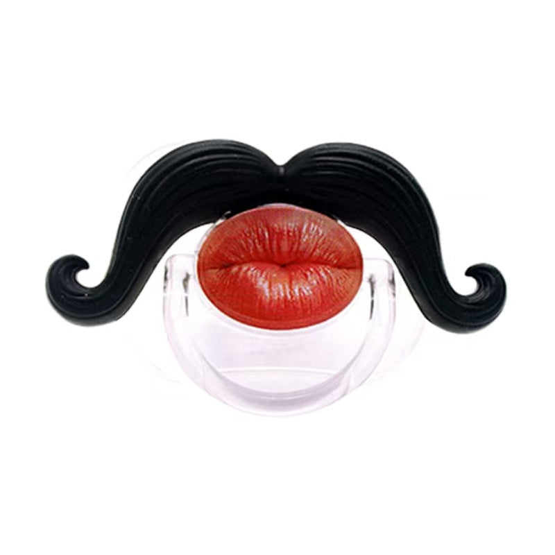 Tiny Smile, Big Personality – Funny Mustache Pacifier & Party Photo Prop｜Novelty Red-Lips Design with Matching Dust Cover, 4 Individual Styles or Complete 4-Piece Set