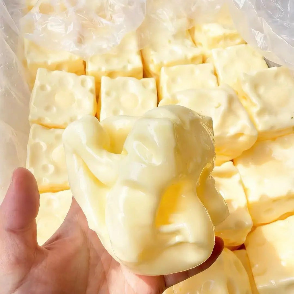 Cheese Squishy Stress Toy – Ultra Soft Gel-Filled Squeeze Fidget Toy