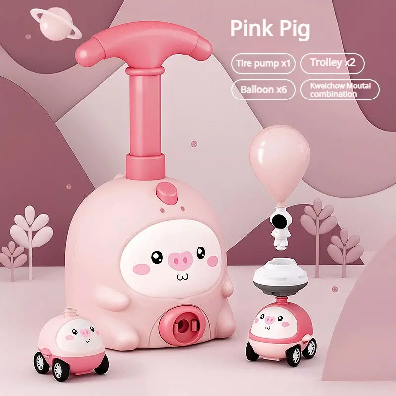 Balloon-Powered Car & Flying Toy Set – Air Pump Launch Playset