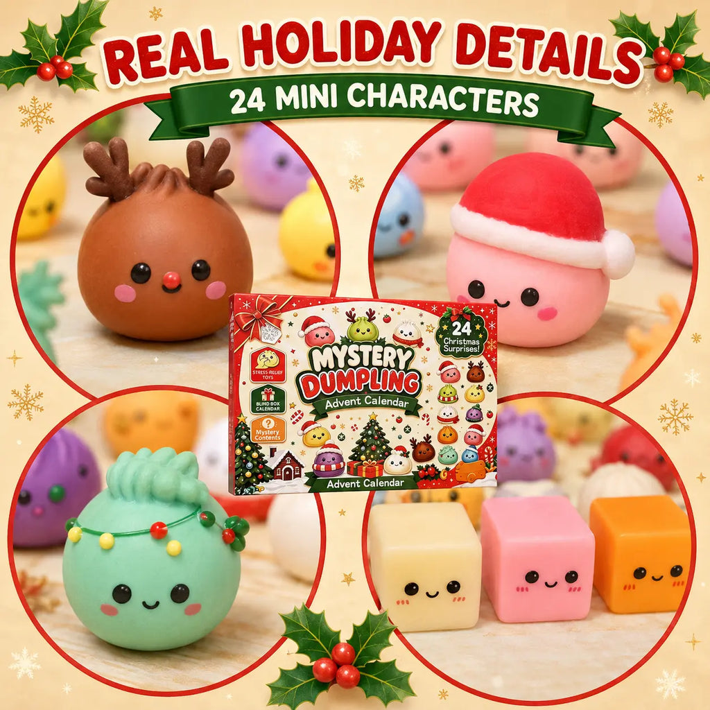 2026 Christmas Mini Squishy Advent Calendar – 24-Day Dumpling Toy Countdown