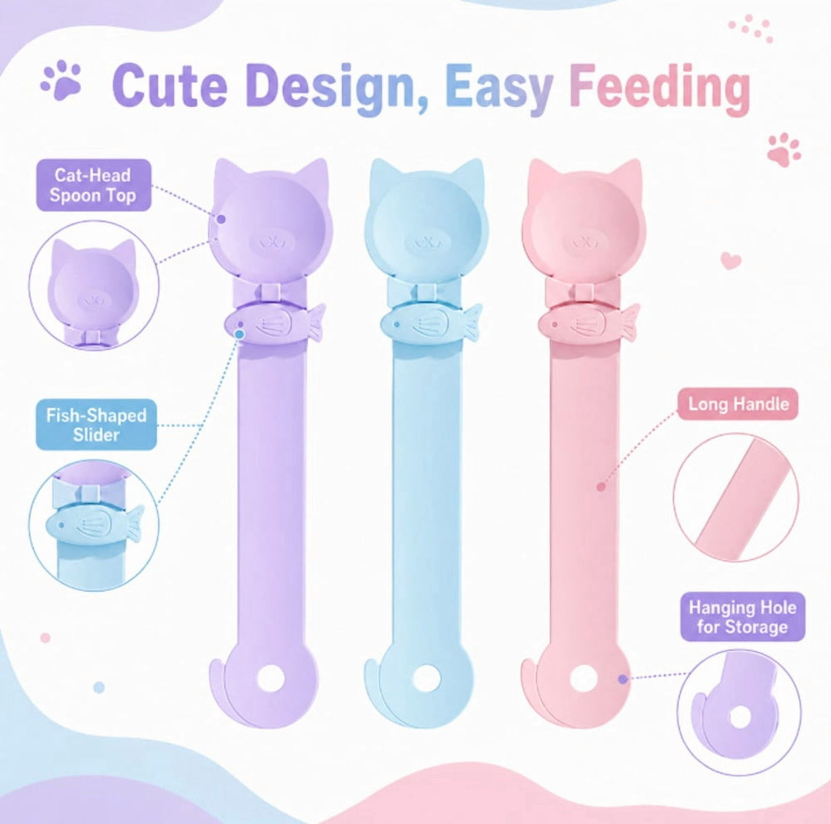 TIKA 3-Pack Cat Treat Squeeze Spoon Feeder | Lickable Strip & Puree Dispenser for Cats