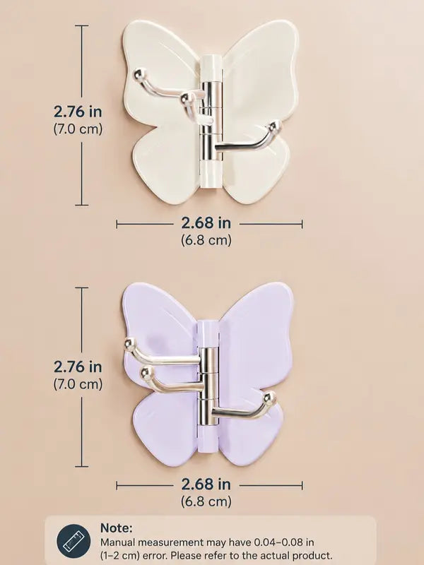 Rotating Butterfly Wall Hook – No-Drill Adhesive Organizer