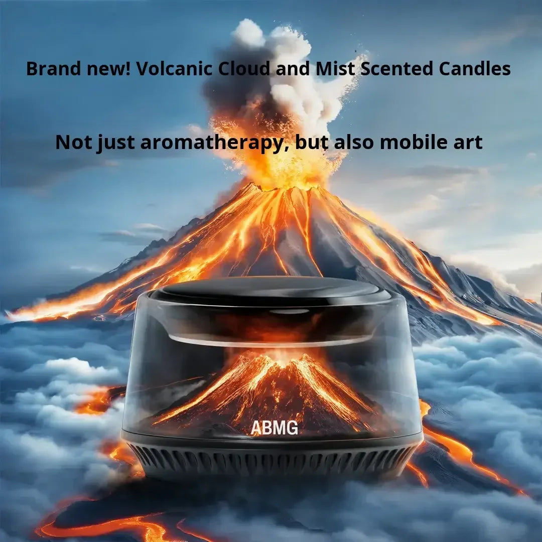 Volcano Mist Car Diffuser – Rechargeable Aromatherapy Atomizer with 3 Fragrance Modes & Color Ambient Light