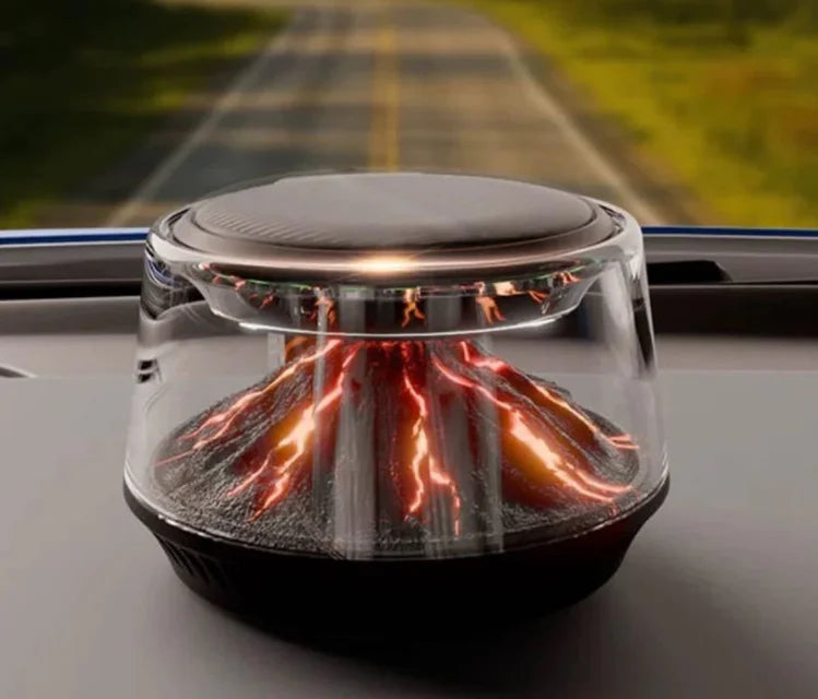 Volcano Mist Car Diffuser – Rechargeable Aromatherapy Atomizer with 3 Fragrance Modes & Color Ambient Light