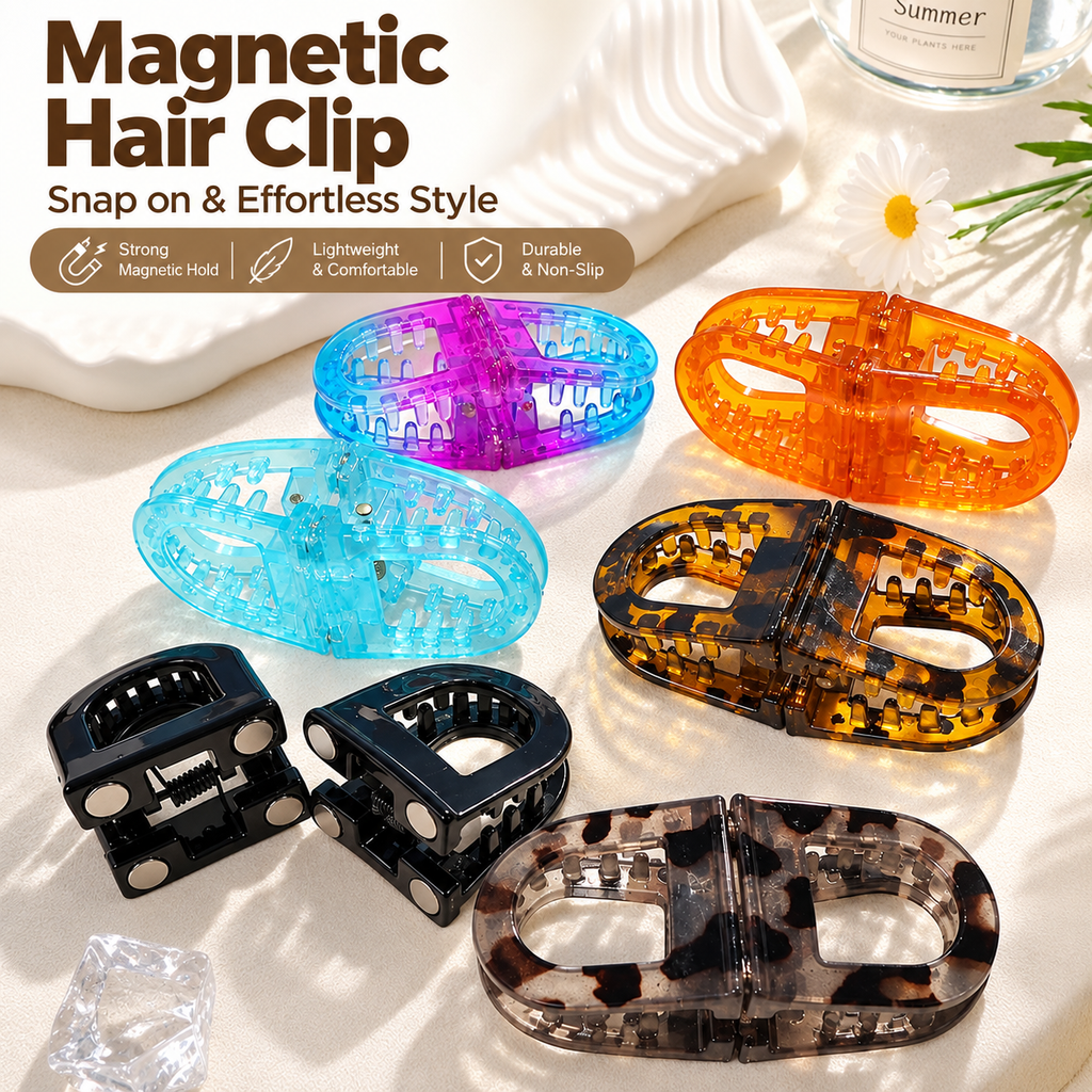 Magnetic Root Lift Hair Clip – No-Crease Styling Clip for Bangs & Flyaways