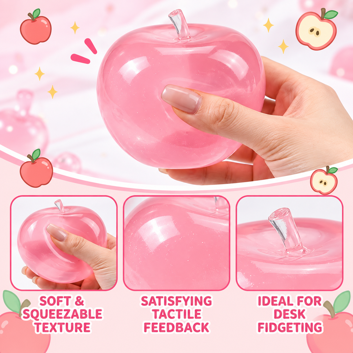 Cute Apple Taba Squishy Blind Box – Soft Slow-Rebound Fidget Toy