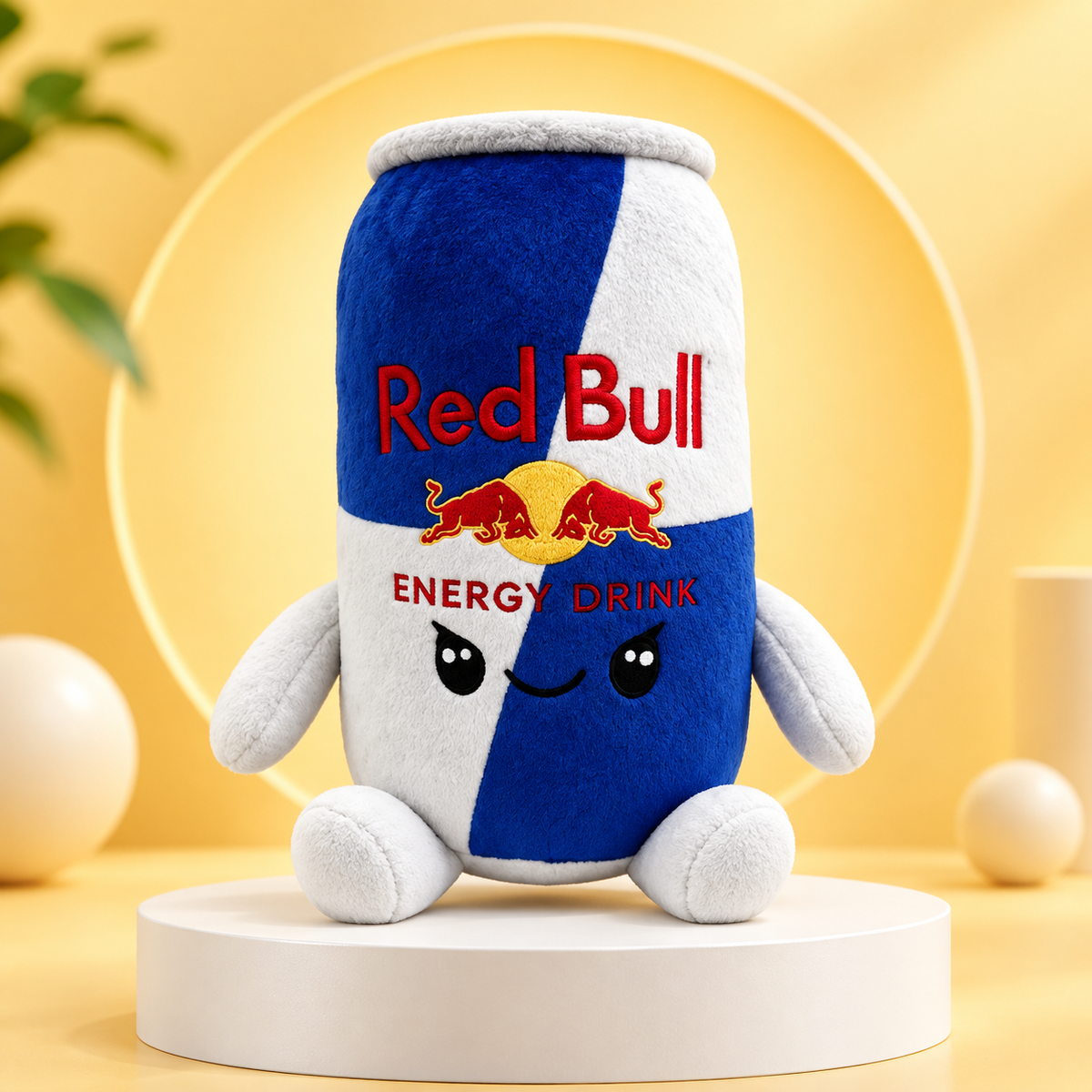 Cute Energy Can Plush Toy – Gaming Desk Mascot & Room Decor