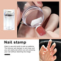 French Tip Nail Stamp - Clear Silicone Reusable Nail Art Stamper for DIY Manicure