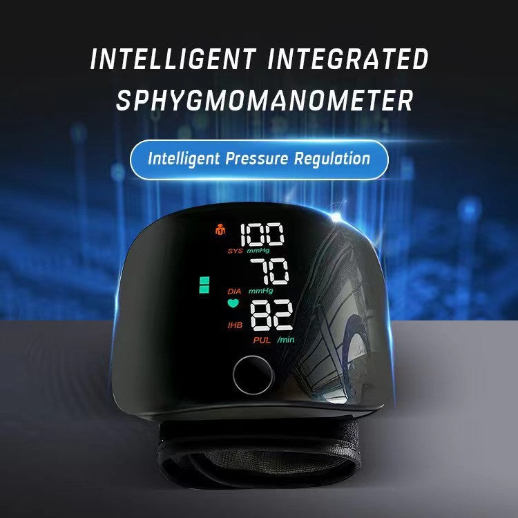 Rechargeable Wrist Blood Pressure Monitor – Touchscreen Digital Home BP Monitor