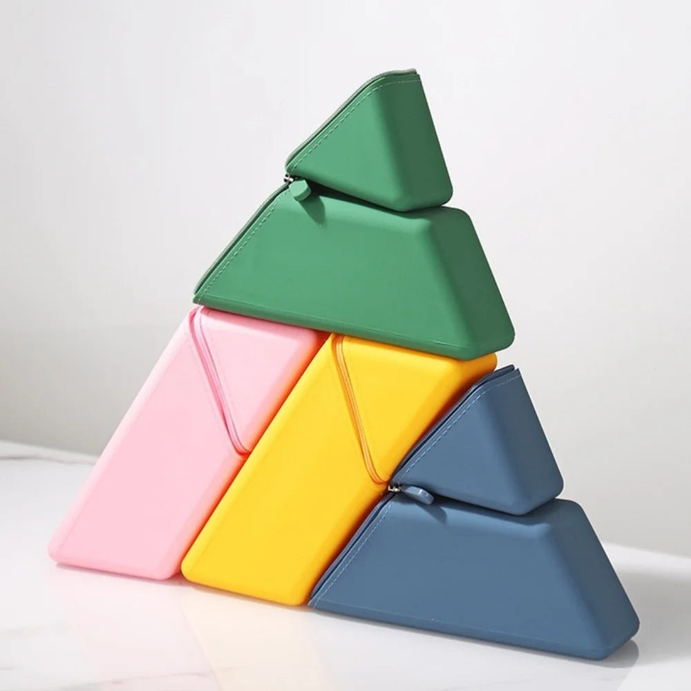 A Cute Pencil Case with a Foldable and Waterproof Silicone Pen Holder - Suitable for Desks, Study Rooms and Offices