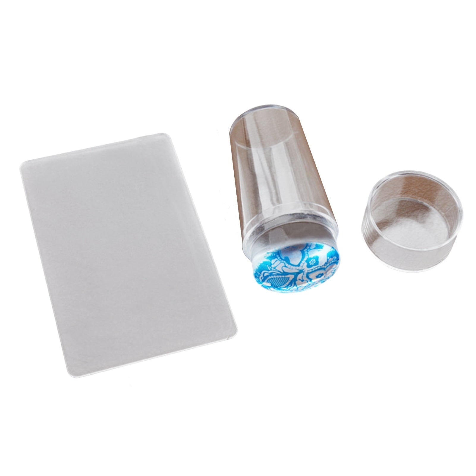 French Tip Nail Stamp - Clear Silicone Reusable Nail Art Stamper for DIY Manicure
