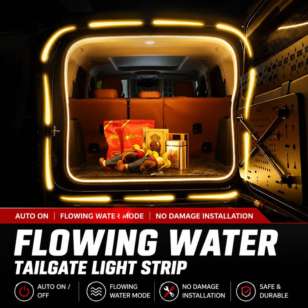 Universal Car Trunk LED Light Strip | Plug & Play Cargo Lighting with Dynamic Start-Up Scan & Steady-On Mode