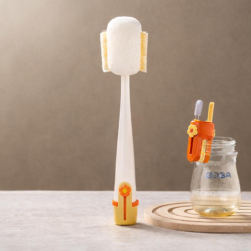 5-in-1 Bottle Cleaning Brush Set – Silicone Scrubber with Straw Brush