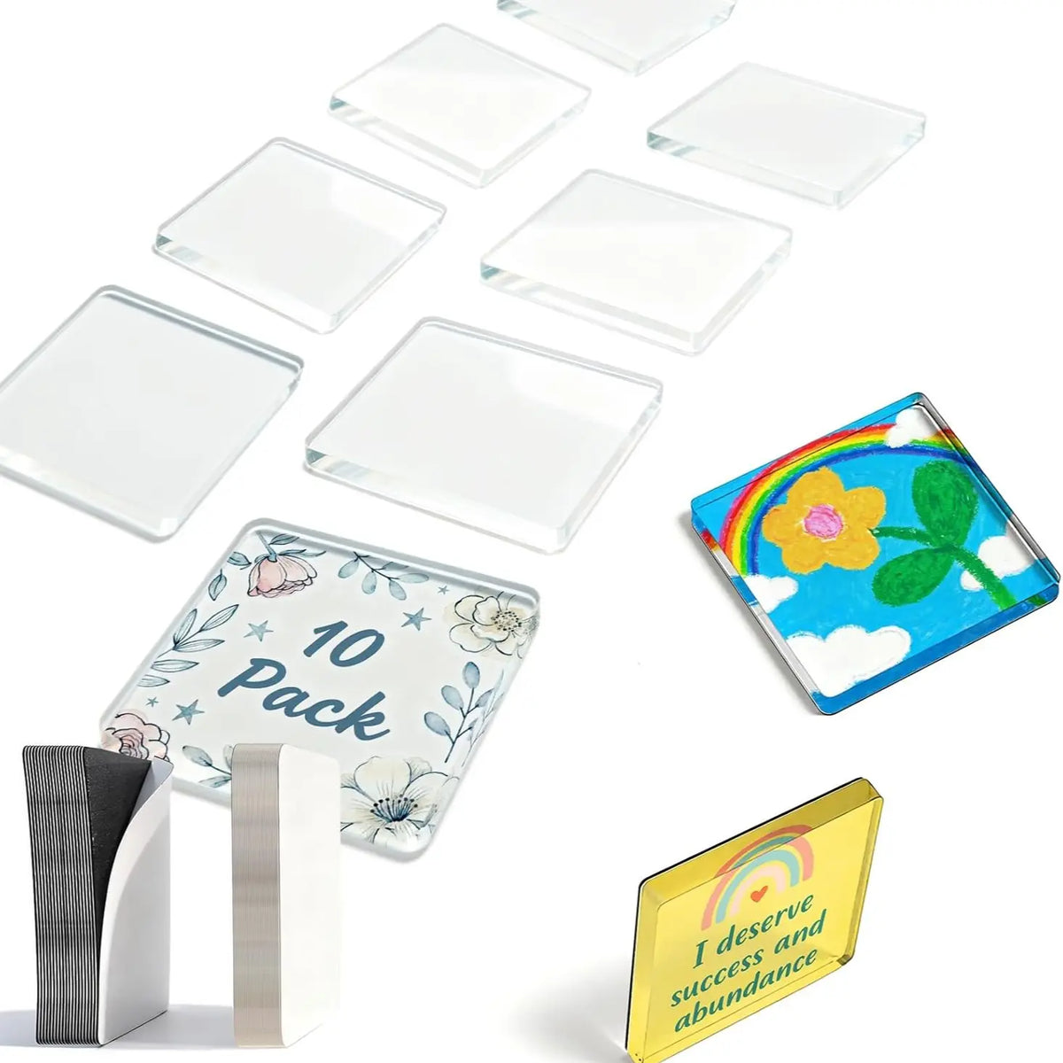 DIY Magnetic Photo Frames – 2" x 2" Clear Acrylic Fridge Magnets