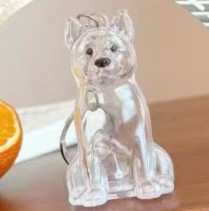 Colector de pelo de perro llavero encanto caja de almacenamiento conmemorativo,Llavero de pelo de mascota,Colgante de cápsula de recuerdo de piel de mascota