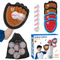 Velcro Ball and Catch Ball Set, Outdoor Games for Kids, Baseball & Football Glove, Beach Yard Camping Toys  (2 Paddles & 3 Balls) Family Backyard Games Summervibes