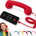 Retro Phone Handset – Type-C / 3.5mm Wired Receiver with Mic & Volume Control