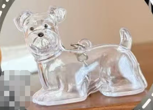 Colector de pelo de perro llavero encanto caja de almacenamiento conmemorativo,Llavero de pelo de mascota,Colgante de cápsula de recuerdo de piel de mascota