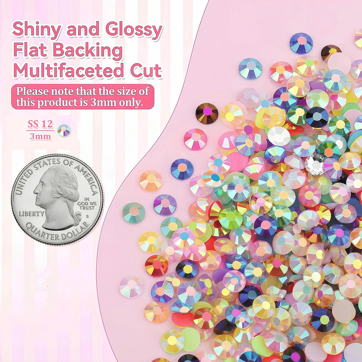40,000PCS Rhinestone Bedazzling Kit – 40 Colors 3mm Flatback Resin Gems with Tools