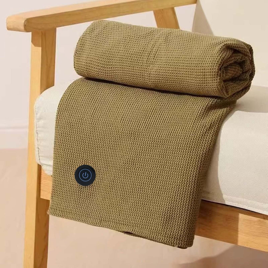 USB Heated Wearable Throw Blanket – 3 Heat Settings, Washable Cozy Wrap for Home, Office & Travel