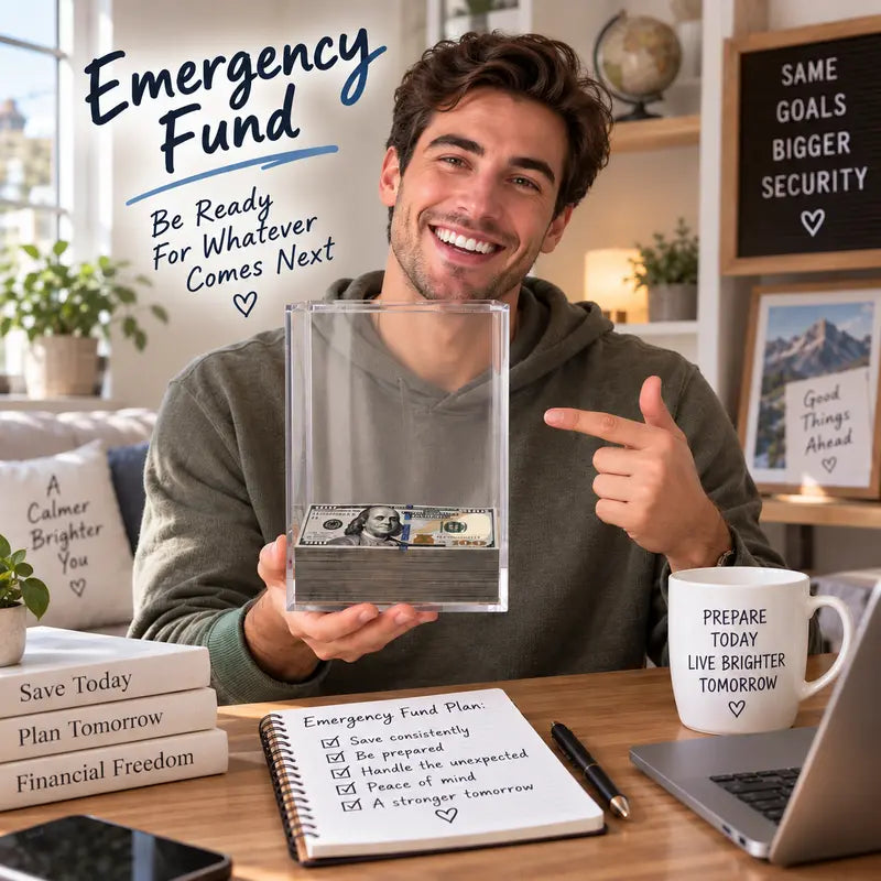 Floating Bill Savings Challenge Box – Clear Acrylic Money Bank