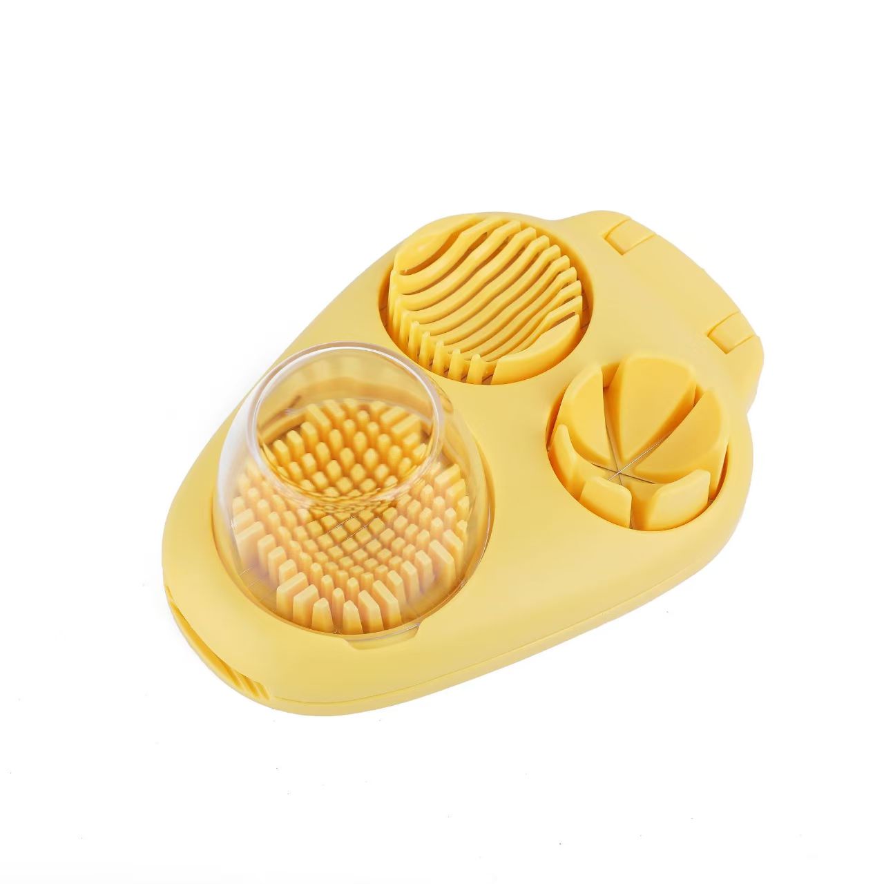 3 in 1 egg slicer for hard boiled eggs heavy duty with Stainless Steel Wires,3 Slice Modes Egg Cutter, Press-type Kitchen Chopper Breaker Tool for Strawberry, Mushroom, Grape, Cherry Tomato