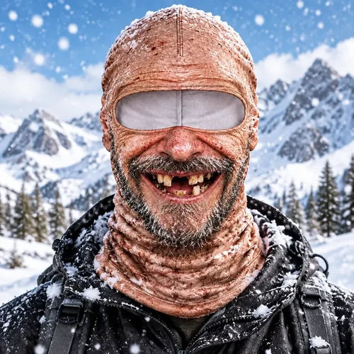 Funny Old Man Balaclava Mask – Realistic 3D-Print Grandpa Face Cover for Skiing, Snowboarding, Halloween & Costume Parties