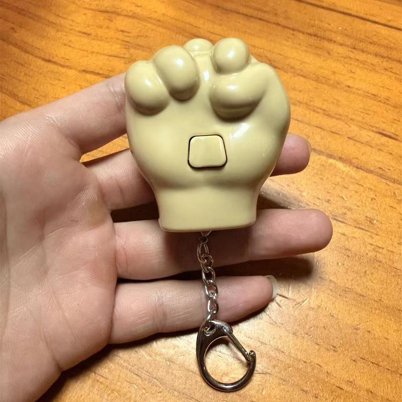 Sassy Hand Gesture Keychain Set – Funny Prank Bag Charm with Mini Phone Stand & Wrist Strap